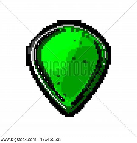 Plectrum Guitar Pick Game Pixel Art Retro Vector. Bit Plectrum Guitar Pick. Old Vintage Illustration