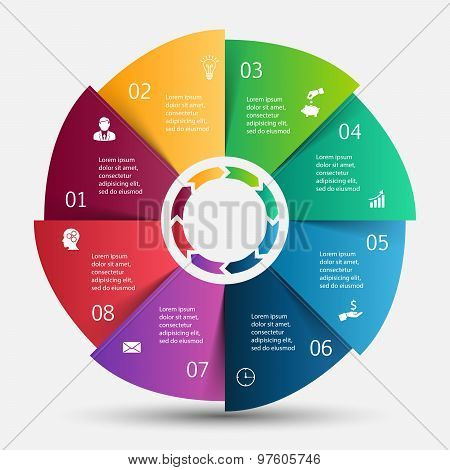 Vector circle infographic.