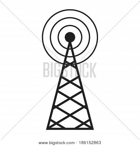 radio, antenna sending signal icon. wireless technology. vector illustration.