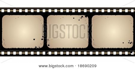 Bewerkbare vector achtergrond - grunge filmframe met ruimte voor uw tekst of afbeelding