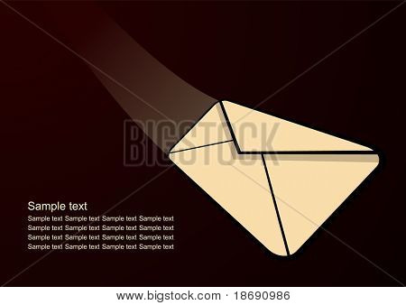 Incoming mail , modern business background with space for your text, vector illustration