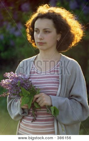 A Girl With The Lilac Bouquet