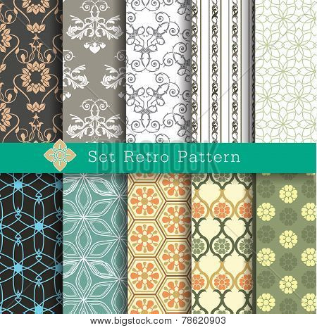 Set Retro Pattern