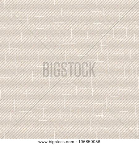 Realistic seamless cotton sailcloth texture. Abstract rough sackcloth fabric. Beige linen canvas texture. Vector design.