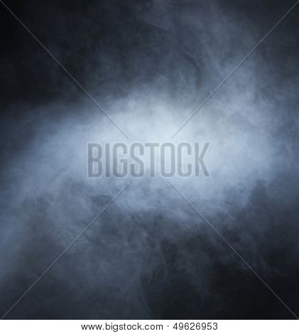 Smoke over black background