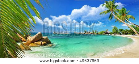 tropical paradise - Seychelles islands, panoramic view