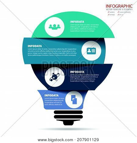 Vector creative business infographics set. Element infographic template for diagram graph presentation and chart. Business concept with options parts steps or processes. Abstract background.