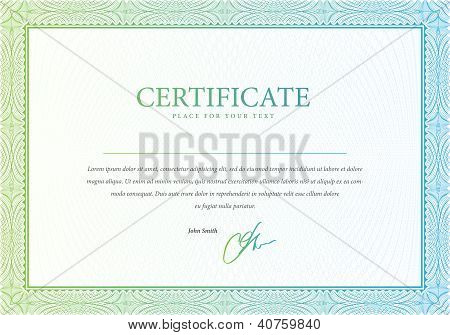 Vector pattern that is used in certificate and diplomas.