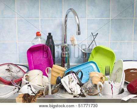 Kitchen utensils need a wash