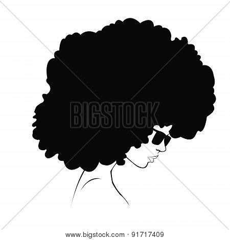 profile silhouette of girl