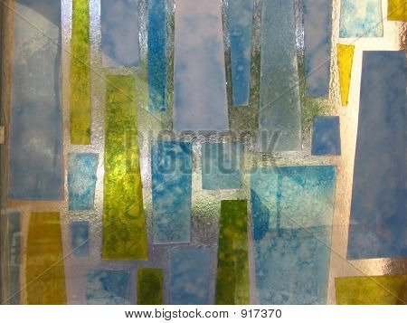 Yellow And Blue Stained Glass