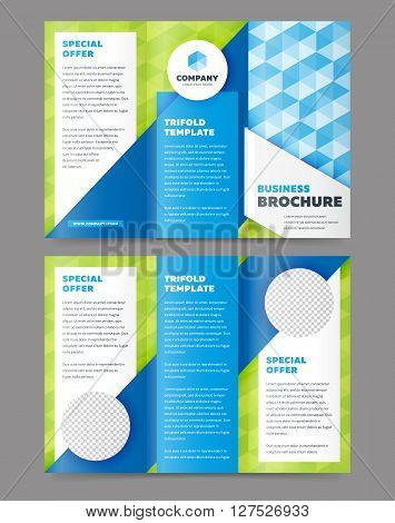 Tri fold brochure design. Design folding brochure. Tri fold template. Flyer layout. Creative trifold brochure. Tri fold design. Cover design concept. Tri fold cover and inside page. Advertising brochure template. Trifold.