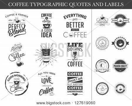 Set of typographic quotes and labels. Coffee labels and quotes  set, coffee labels and quotes art, coffee labels and quotes eps,  coffee labels and quotes image,  coffee labels and quotes logo,  coffee labels and quotes sign, coffee labels and quotes silh