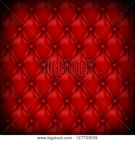 Vector Leather background with buttons. Luxury background.. Leather background. Leather background. Vector illustration of red leather background. Vector leather texture. Leather texture.