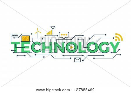 Technology Word Illustration