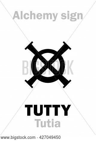 Alchemy Alphabet: Tutty (tutia), Also: Cadmia (ore Of Zinc; Ore Of Cobalt). Crude Zinc Oxide: [zno],