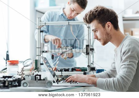 Engineering Students Working In The Lab