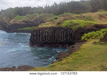 Gris Gris Beach coast of Mauritius panorama