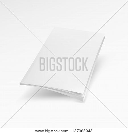 Blank Cover Of Magazine, Book, Booklet, Brochure. Mock Up Template Ready For Your Design Vector