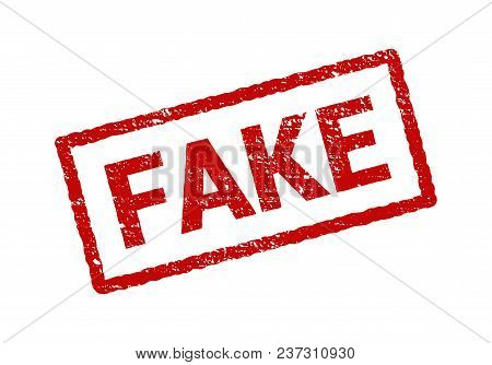 Fake Stamp Vector Grunge Rubber Sign. Fake Seal Stamp Background Isolated.