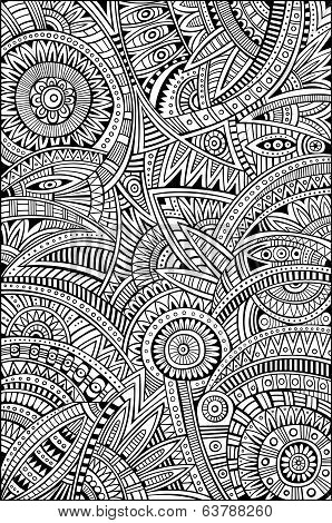 Abstract vector tribal ethnic background pattern