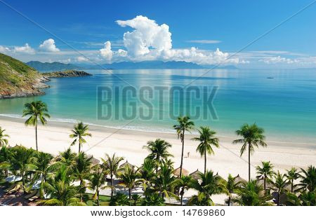 Beach Scene, Tropics, Pacific ocean