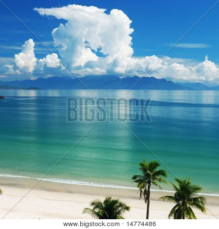 Beach Scene, Tropics, Pacific ocean