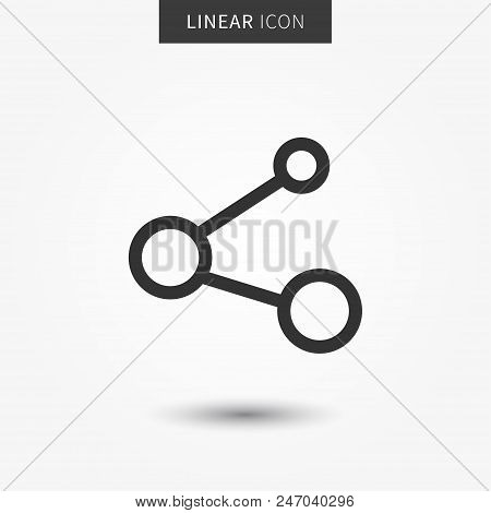 Share icon vector illustration. Isolated share line symbol. Outline sharing element for mobile app.