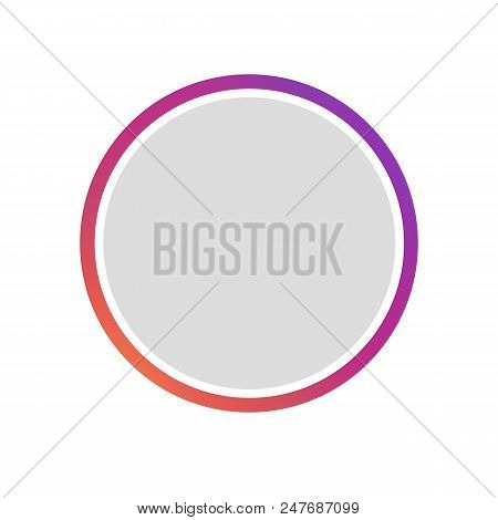 New Social media icon user. Instagram user frame with gradient. User button, sign, symbol, logo. Instagram stories user logo, image. Vector illustration EPS 10