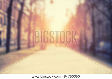 Blurred City Background, Vintage Effect