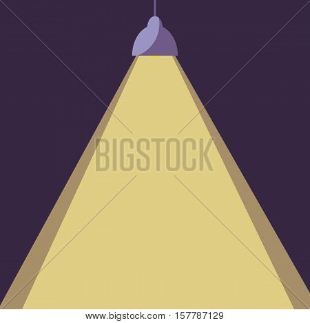 Vector office lamp light illustration. Concept of flat cartoon chandelier light. Colorful chandelier light background for your design. Flat cartoon chandelier lamp light isolated .The flow of light