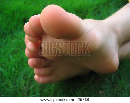 Feet On Grass