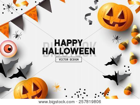 Autumn Halloween Composition Background