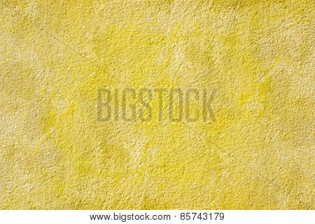 Yellow Grunge Wall For Texture Background