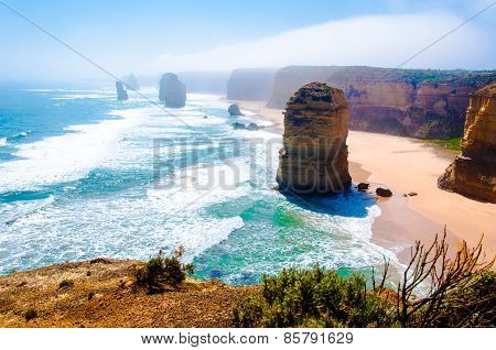 The Twelve Apostles  By The Great Ocean Road In Victoria, Australia