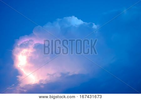 Lightnings In Storm Clouds. Peals Of A Thunder And The Sparkling Lightnings In Clouds