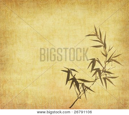 Grunge Stained Bamboo Paper Background