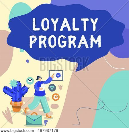 Conceptual Caption Loyalty Program. Word Written On Marketing Effort That Provide Incentives To Repe