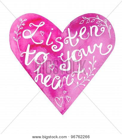 Listen To Your Heart Lettering