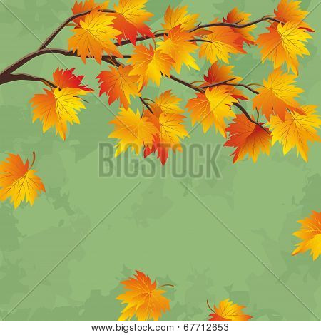 Vintage Autumn Wallpaper, Leaf Fall Background