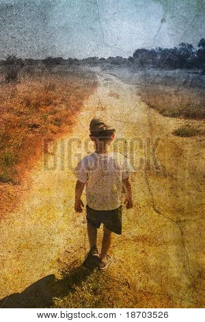 enfant sur la route