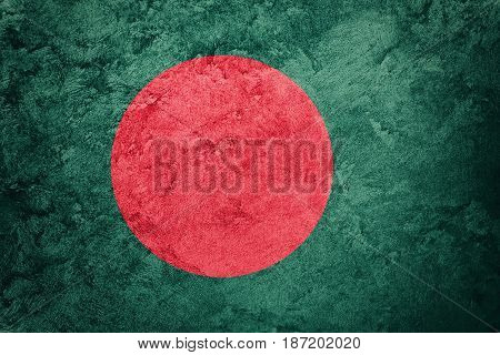 Grunge Bangladesh Flag. Bangladesh Flag With Grunge Texture.