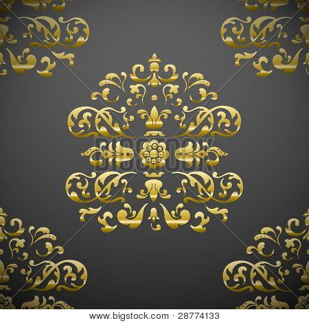 Seamless royal floral pattern