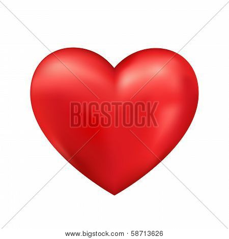 Shiny 3d vector heart