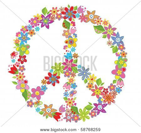 Peace flower symbol