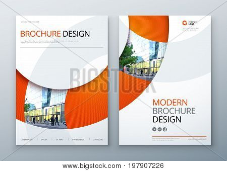 Brochure template layout design. Corporate business annual report, catalog, magazine, flyer mockup. Creative modern bright concept circle round shape