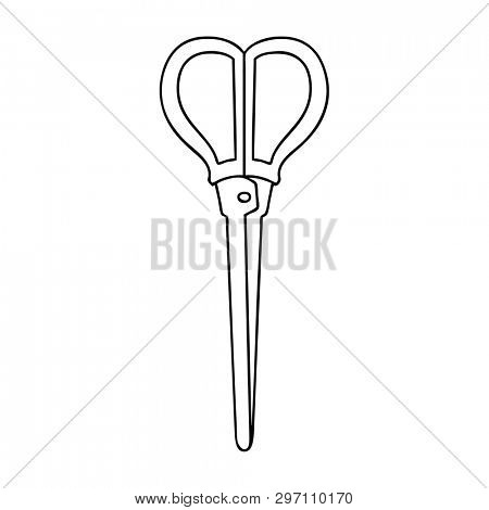 line drawing quirky cartoon scissors