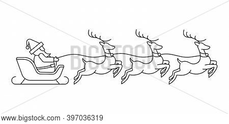 Santa Claus. Santa Claus Vector. Santa Claus Background. Santa Claus icon Vector. Santa Claus design. Santa Claus illustrations. Christmas Santa Claus Vector. Santa Claus Vector illustration. Isolated Santa Claus on a sleigh vector illustration