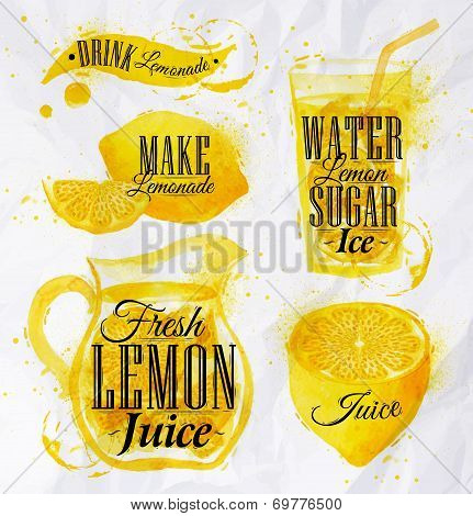 Lemonade watercolor