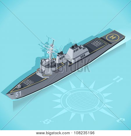 Destroyer 01 Vehicle Isometric